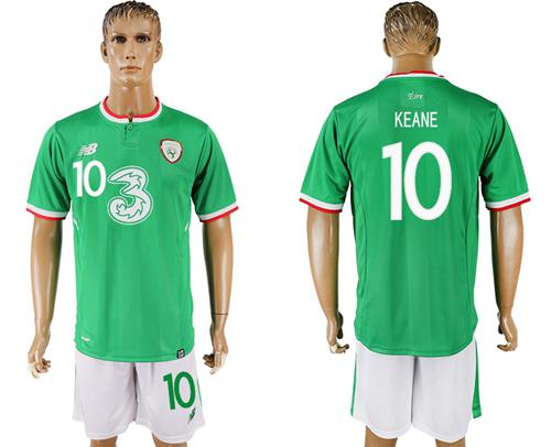 Ireland #10 Keane Home Soccer Country Jersey